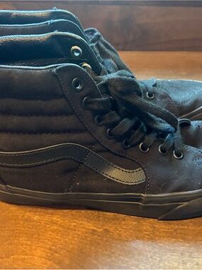 Vans Black High-Top Canvas Skate Sneakers for Men